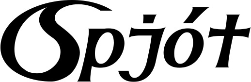 Vorschau des Bootsnamens "Spjót" als Schriftzug für "Bootsbeschriftung Neu 08"