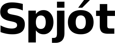 Vorschau des Bootsnamens "Spjót" als Schriftzug für "Bootsbeschriftung Fett 04"