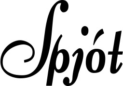 Vorschau des Bootsnamens "Spjót" als Schriftzug für "Bootsbeschriftung Klassisch 76"