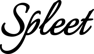 Vorschau des Bootsnamens "Spleet" als Schriftzug für "Bootsbeschriftung Klassisch 58"