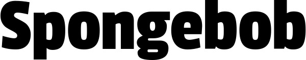 Vorschau des Bootsnamens "Spongebob" als Schriftzug für "Bootsbeschriftung Fett 30"
