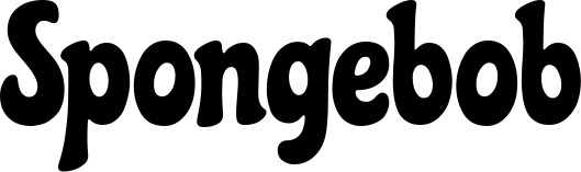 Vorschau des Bootsnamens "Spongebob" als Schriftzug für "Bootsbeschriftung Klassisch 53"