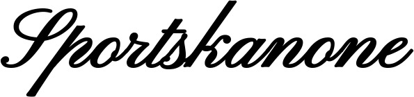 Vorschau des Bootsnamens "Sportskanone" als Schriftzug für "Bootsbeschriftung Klassisch 107"