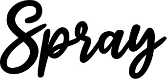 Vorschau des Bootsnamens "Spray" als Schriftzug für "Bootsbeschriftung Klassisch 74"