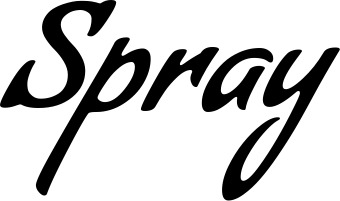 Vorschau des Bootsnamens "Spray" als Schriftzug für "Style Klassisch 57"