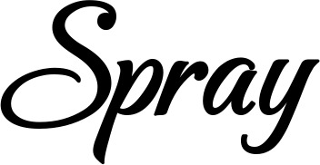 Vorschau des Bootsnamens "Spray" als Schriftzug für "Bootsbeschriftung Klassisch 50"