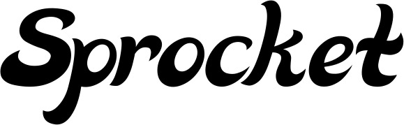 Vorschau des Bootsnamens "Sprocket" als Schriftzug für "Bootsbeschriftung Klassisch 33"