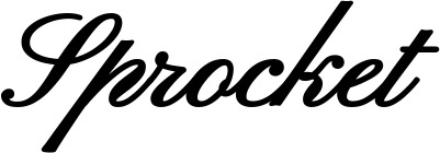 Vorschau des Bootsnamens "Sprocket" als Schriftzug für "Bootsbeschriftung Klassisch 107"