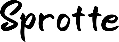 Vorschau des Bootsnamens "Sprotte" als Schriftzug für "Bootsbeschriftung Klassisch 95"