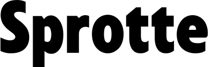 Vorschau des Bootsnamens "Sprotte" als Schriftzug für "Bootsbeschriftung Fett 24"