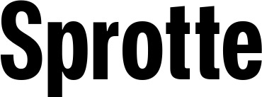 Vorschau des Bootsnamens "Sprotte" als Schriftzug für "Bootsbeschriftung Fett 25"