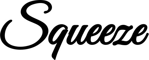 Vorschau des Bootsnamens "Squeeze" als Schriftzug für "Bootsbeschriftung Klassisch 68"