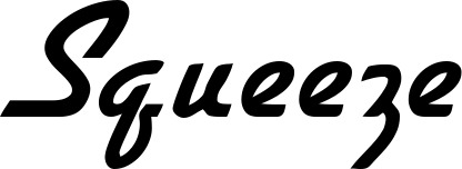 Vorschau des Bootsnamens "Squeeze" als Schriftzug für "Bootsbeschriftung Klassisch 66"