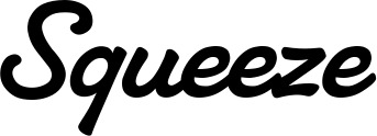 Vorschau des Bootsnamens "Squeeze" als Schriftzug für "Bootsbeschriftung Klassisch 65"
