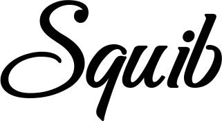 Vorschau des Bootsnamens "Squib" als Schriftzug für "Bootsbeschriftung Klassisch 50"