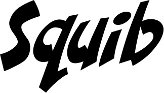Vorschau des Bootsnamens "Squib" als Schriftzug für "Bootsbeschriftung Klassisch 31"