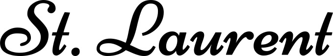 Vorschau des Bootsnamens "St. Laurent" als Schriftzug für "Bootsbeschriftung Klassisch 84"