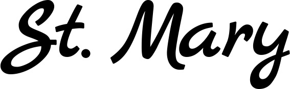 Vorschau des Bootsnamens "St. Mary" als Schriftzug für "Bootsbeschriftung Klassisch 77"