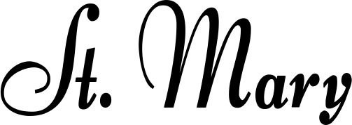 Vorschau des Bootsnamens "St. Mary" als Schriftzug für "Bootsbeschriftung Klassisch 76"