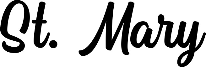 Vorschau des Bootsnamens "St. Mary" als Schriftzug für "Bootsbeschriftung Klassisch 43"