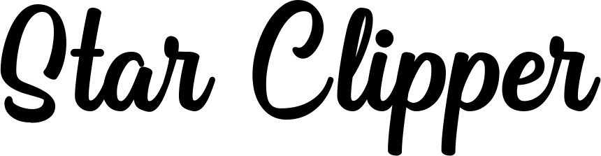 Vorschau des Bootsnamens "Star Clipper" als Schriftzug für "Bootsbeschriftung Klassisch 43"