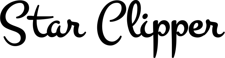 Vorschau des Bootsnamens "Star Clipper" als Schriftzug für "Bootsbeschriftung Klassisch 81"