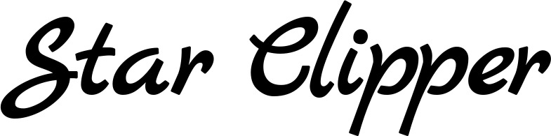 Vorschau des Bootsnamens "Star Clipper" als Schriftzug für "Style Klassisch 45"