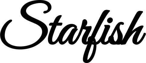 Vorschau des Bootsnamens "Starfish" als Schriftzug für "Bootsbeschriftung Klassisch 68"