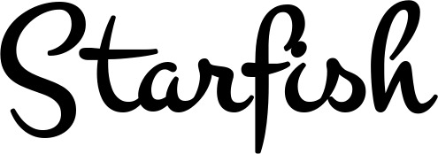 Vorschau des Bootsnamens "Starfish" als Schriftzug für "Bootsbeschriftung Klassisch 81"