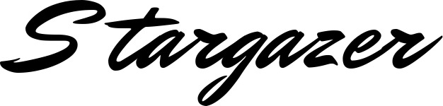 Vorschau des Bootsnamens "Stargazer" als Schriftzug für "Bootsbeschriftung Klassisch 82"