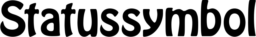 Vorschau des Bootsnamens "Statussymbol" als Schriftzug für "Bootsbeschriftung Fett 01"