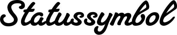 Vorschau des Bootsnamens "Statussymbol" als Schriftzug für "Bootsbeschriftung Klassisch 65"
