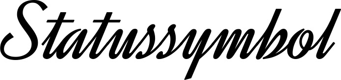 Vorschau des Bootsnamens "Statussymbol" als Schriftzug für "Bootsbeschriftung Klassisch 44"