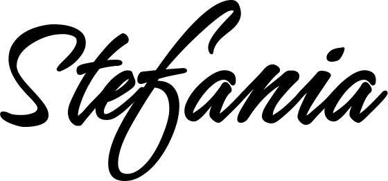Vorschau des Bootsnamens "Stefania" als Schriftzug für "Bootsbeschriftung Klassisch 71"
