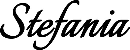 Vorschau des Bootsnamens "Stefania" als Schriftzug für "Bootsbeschriftung Klassisch 58"