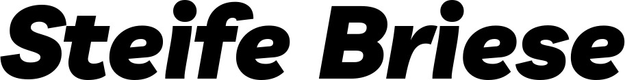 Bootsname 'Steife Briese' angezeigt als 'Bootsbeschriftung Kursiv 06'