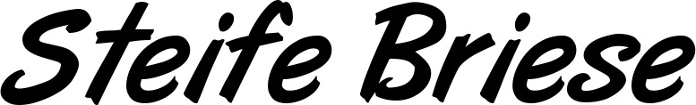 Vorschau des Bootsnamens "Steife Briese" als Schriftzug für "Style Klassisch 38"