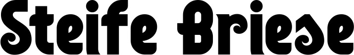 Vorschau des Bootsnamens "Steife Briese" als Schriftzug für "Bootsbeschriftung Neu 32"