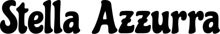 Vorschau des Bootsnamens "Stella Azzurra" als Schriftzug für "Bootsbeschriftung Klassisch 53"