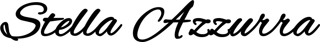 Vorschau des Bootsnamens "Stella Azzurra" als Schriftzug für "Style Klassisch 35"