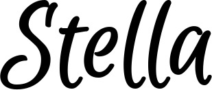 Vorschau des Bootsnamens "Stella" als Schriftzug für "Bootsbeschriftung Klassisch 105"