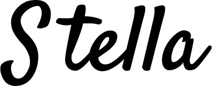 Vorschau des Bootsnamens "Stella" als Schriftzug für "Bootsbeschriftung Klassisch 96"