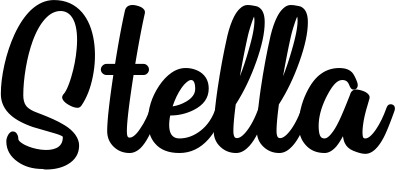 Vorschau des Bootsnamens "Stella" als Schriftzug für "Bootsbeschriftung Klassisch 43"