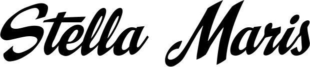 Vorschau des Bootsnamens "Stella Maris" als Schriftzug für "Bootsbeschriftung Klassisch 29"