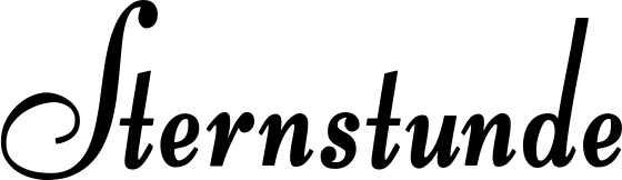 Vorschau des Bootsnamens "Sternstunde" als Schriftzug für "Bootsbeschriftung Klassisch 76"