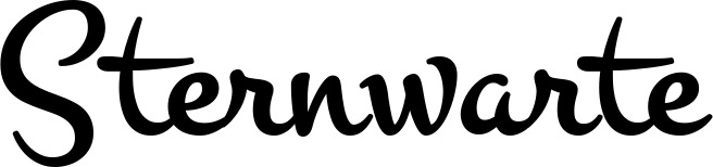 Vorschau des Bootsnamens "Sternwarte" als Schriftzug für "Bootsbeschriftung Klassisch 81"