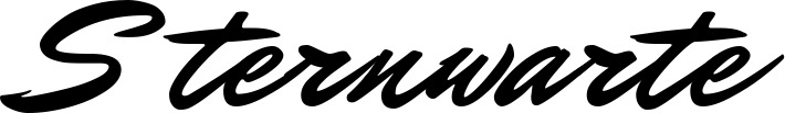 Vorschau des Bootsnamens "Sternwarte" als Schriftzug für "Bootsbeschriftung Klassisch 82"