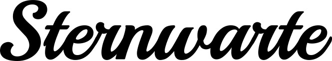 Vorschau des Bootsnamens "Sternwarte" als Schriftzug für "Bootsbeschriftung Klassisch 86"