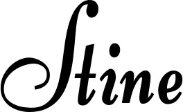 Vorschau des Bootsnamens "Stine" als Schriftzug für "Bootsbeschriftung Klassisch 76"