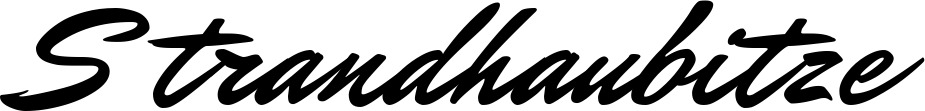 Vorschau des Bootsnamens "Strandhaubitze" als Schriftzug für "Bootsbeschriftung Klassisch 82"